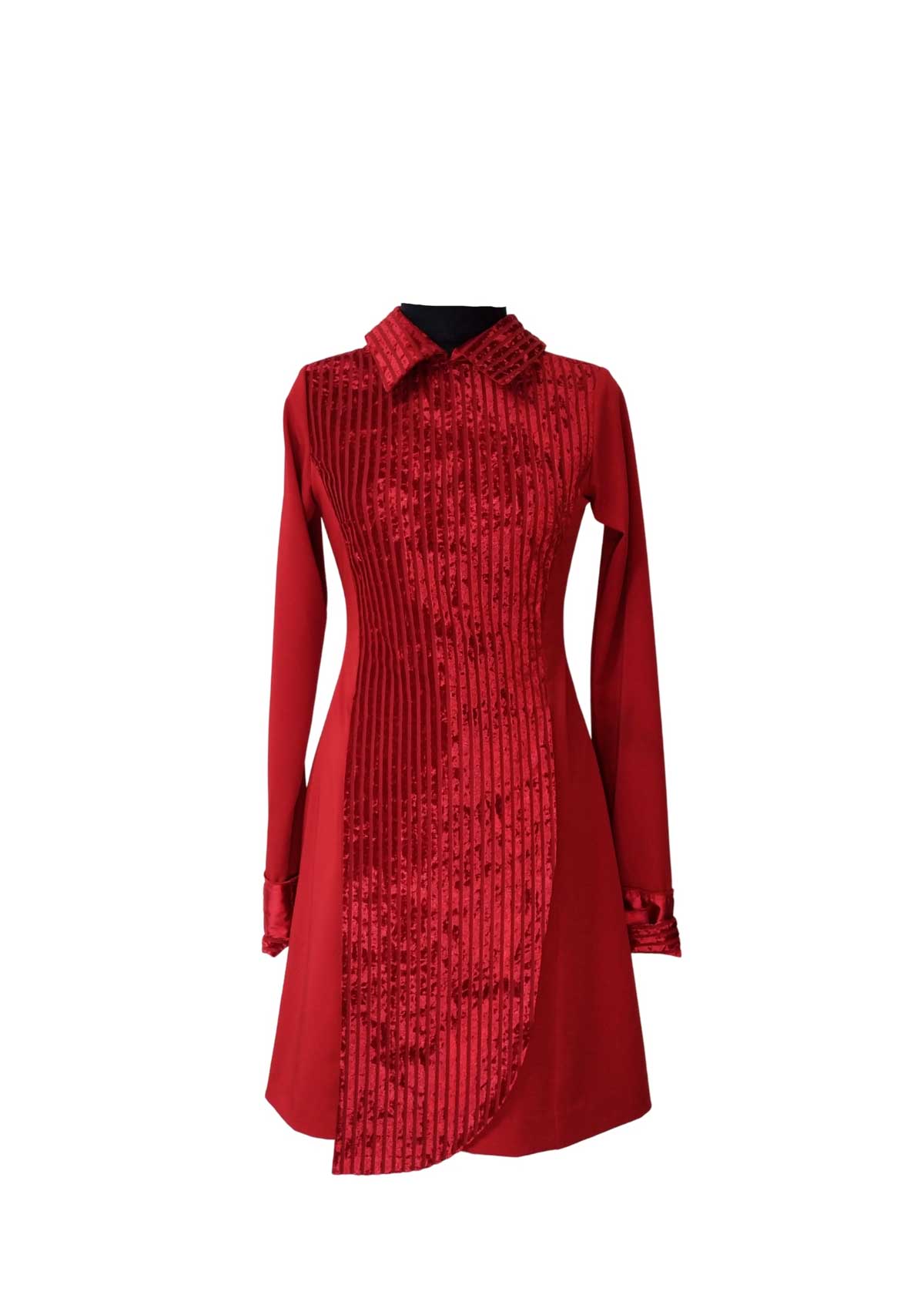 SA-007-1 Vestido Amaranto rojo Sulma Arizala