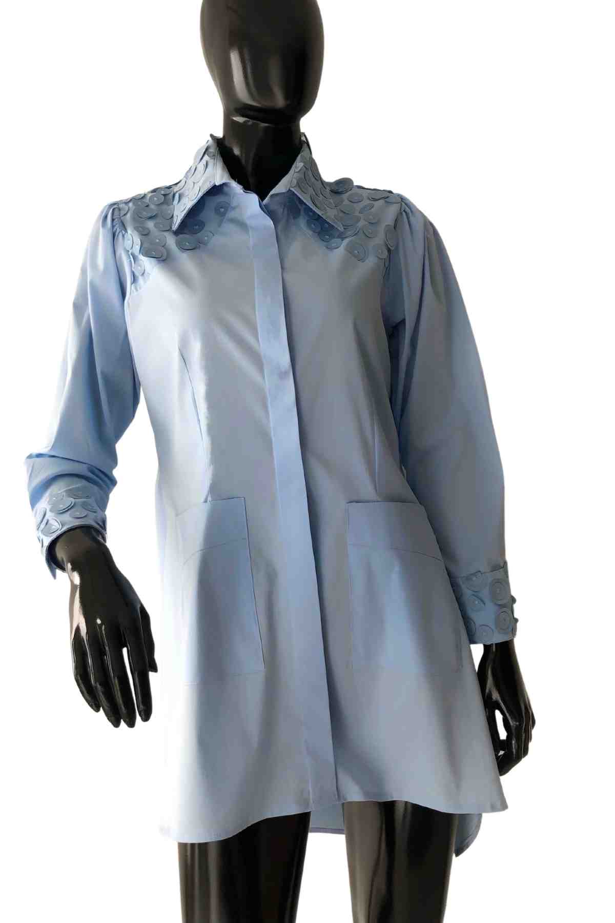 Vestido camisero azul bebé Sulma Arizala-3