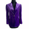 chaqueta terciopelo morado Sulma Arizala